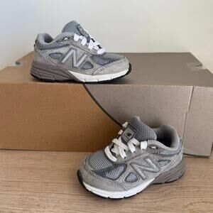 New Balance 990 V4 Grey/White Toddler Sneakers- SZ 5 C